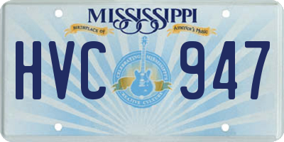 MS license plate HVC947