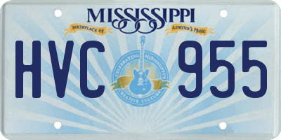 MS license plate HVC955