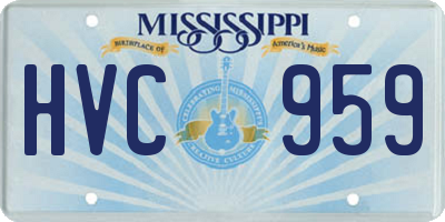 MS license plate HVC959