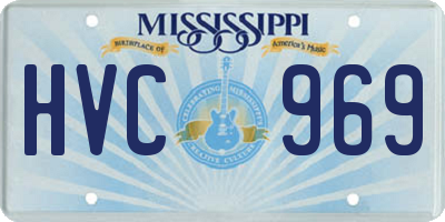 MS license plate HVC969
