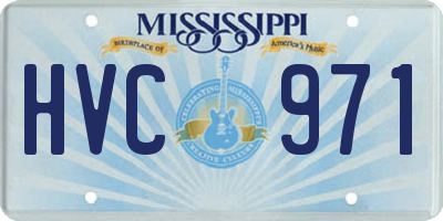 MS license plate HVC971