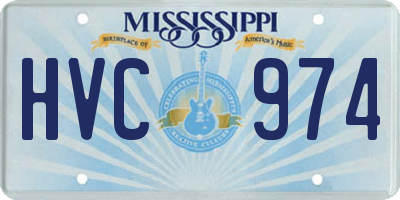 MS license plate HVC974