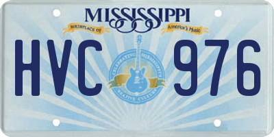 MS license plate HVC976