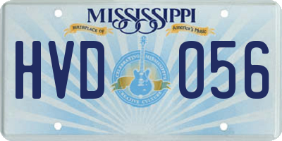 MS license plate HVD056