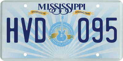 MS license plate HVD095