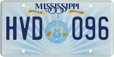 MS license plate HVD096