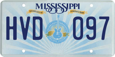 MS license plate HVD097