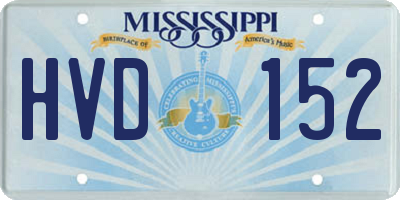 MS license plate HVD152