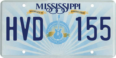 MS license plate HVD155