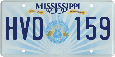 MS license plate HVD159