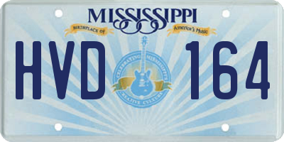 MS license plate HVD164