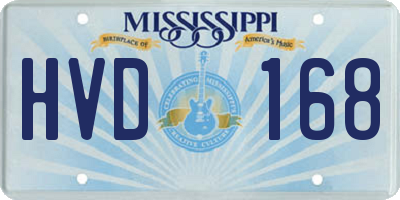 MS license plate HVD168
