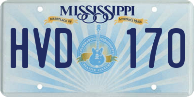 MS license plate HVD170