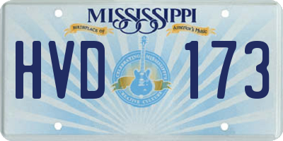 MS license plate HVD173