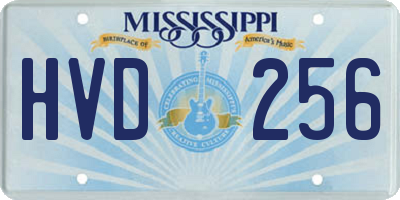 MS license plate HVD256