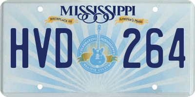 MS license plate HVD264