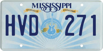 MS license plate HVD271