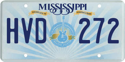 MS license plate HVD272