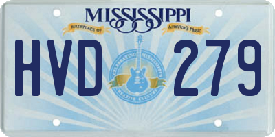 MS license plate HVD279