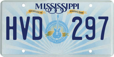 MS license plate HVD297