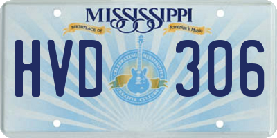 MS license plate HVD306