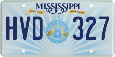 MS license plate HVD327