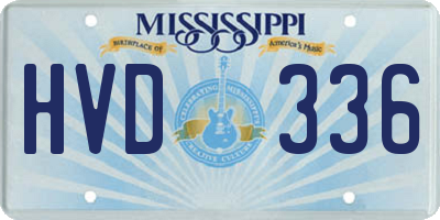 MS license plate HVD336