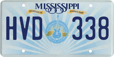 MS license plate HVD338