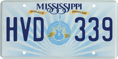 MS license plate HVD339