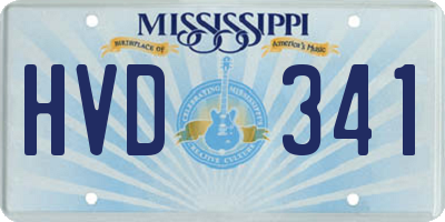 MS license plate HVD341