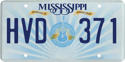 MS license plate HVD371