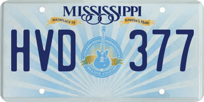 MS license plate HVD377