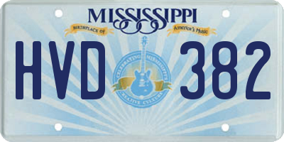 MS license plate HVD382
