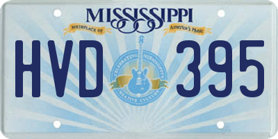 MS license plate HVD395