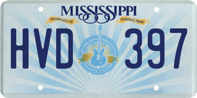 MS license plate HVD397