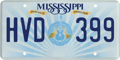 MS license plate HVD399