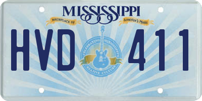 MS license plate HVD411
