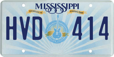 MS license plate HVD414