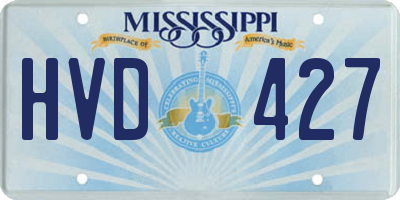 MS license plate HVD427