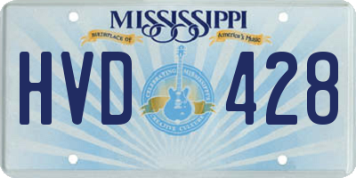 MS license plate HVD428