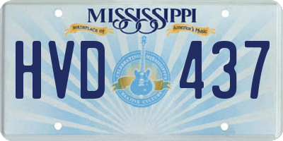 MS license plate HVD437