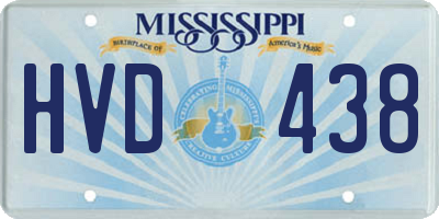 MS license plate HVD438