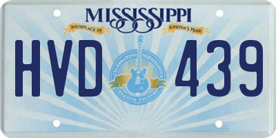 MS license plate HVD439
