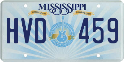 MS license plate HVD459