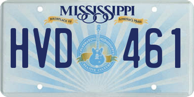 MS license plate HVD461