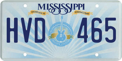 MS license plate HVD465