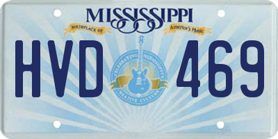 MS license plate HVD469