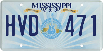 MS license plate HVD471