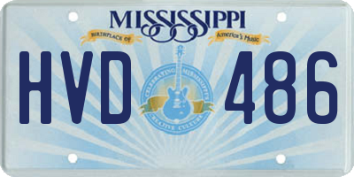 MS license plate HVD486