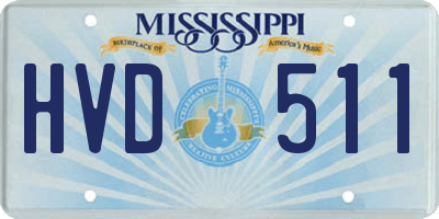 MS license plate HVD511